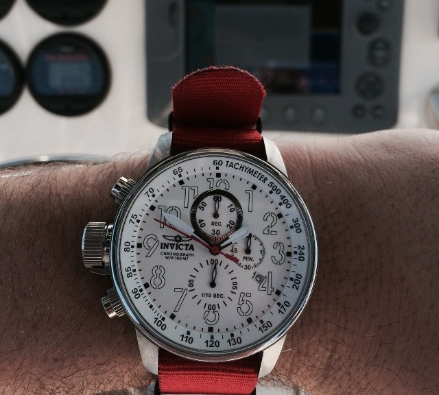 Invicta Chronograph on a NATO strap from #cheapestnatostraps.com #invicta #chronograph #natostrap #natoband