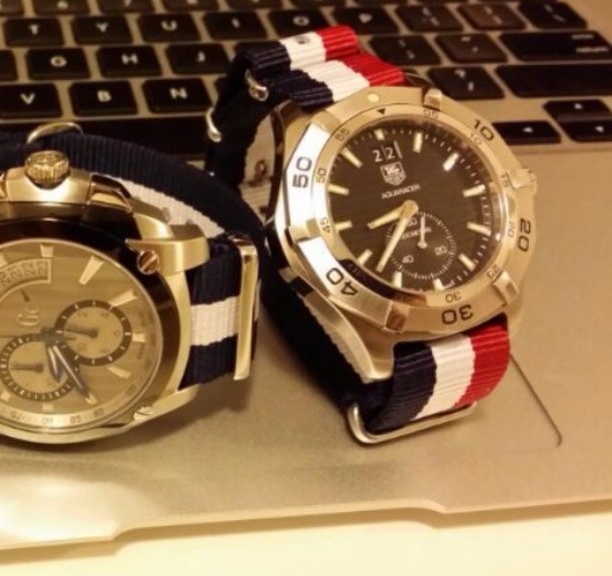 Guess and Tagheuer on NATO straps from #cheapestnatostraps