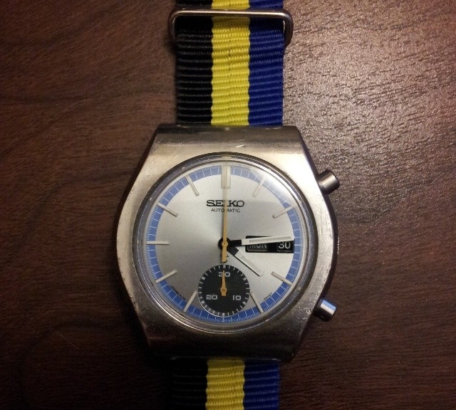 Vintage Seiko on a NATO strap from #cheapestnatostraps.com #vintagewatch #seiko #natostrap #natoband