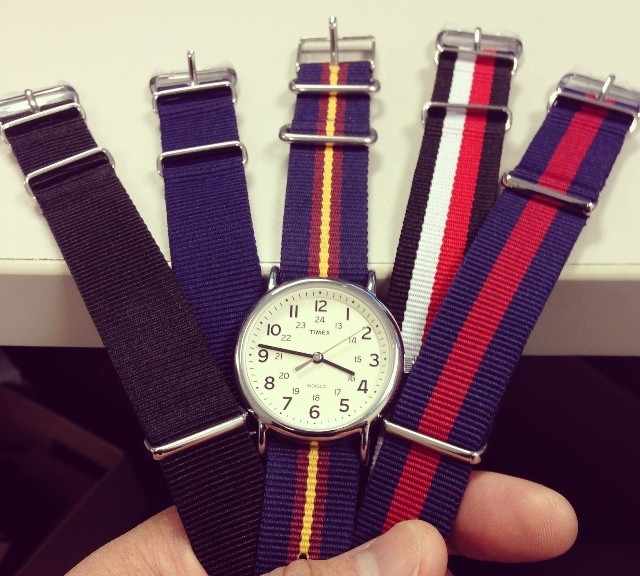 Timex Weekender with NATO straps from #cheapestnatostraps.com #timex #weekender #natostrap #natoband #watchband #watchstrap