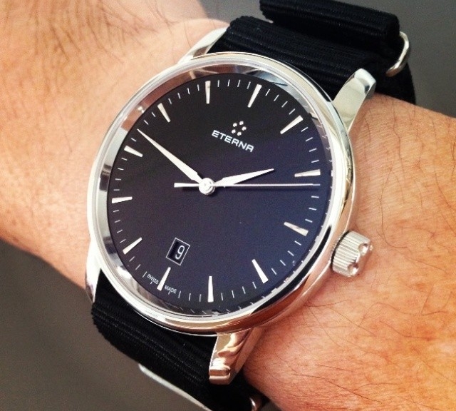 Eterna on a NATO strap from #cheapestnatostraps.com #eterna #natostrap #natoband #klocksnack #watchuseek #timetotalk
