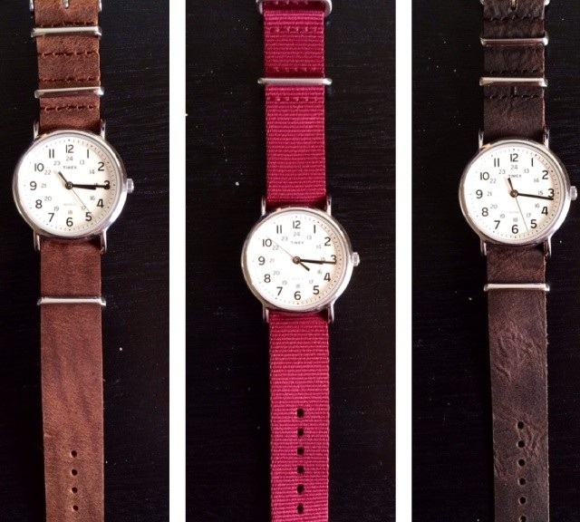 Timex Weekender on leather NATO straps from #cheapestnatostraps.com #timexweekender #weekender #timex #leathernatostrap #natostrap #natoband