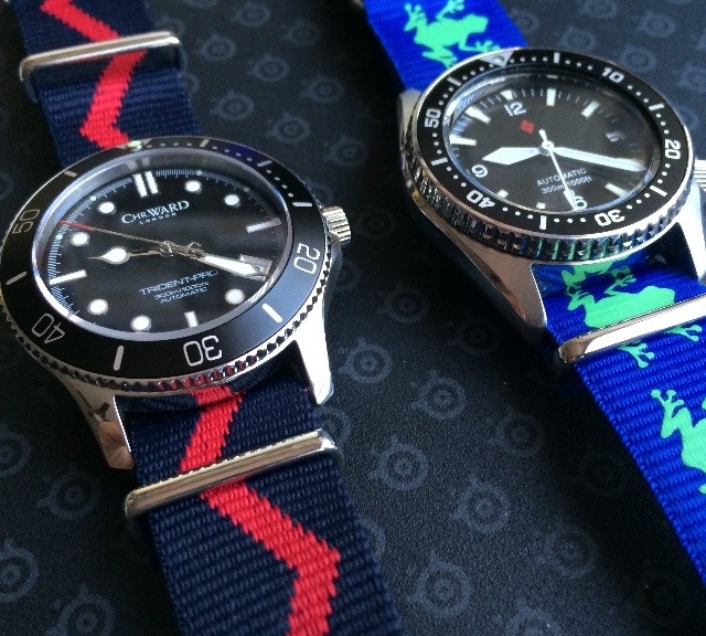 Chr Ward and diver watch on NATO straps from #cheapestnatostraps.com #chrward #diverswatch #natostrap #natoband #instawatch #klocksnack #watchuseek #watchesofinstagram #diverswatch