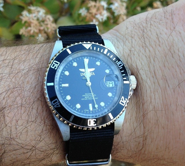 Invicta on a NATO strap from #cheapestnatostraps.com #invicta #diverswatch #natostrap #natoband #klocksnack #watchuseek