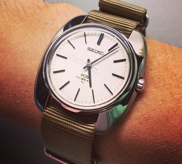 Seiko on a NATO strap from #cheapestnatostraps.com #seiko #vintagewatch #natostrap #natoband #klocksnack #watchuseek #timetotalk