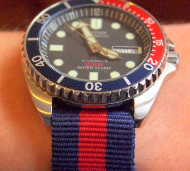 Citizen on a NATO strap from #cheapestnatostraps.com #citizen #diverswatch #natostrap #natoband #klocksnack #watchuseek