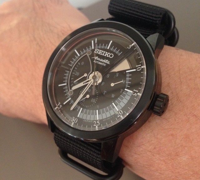 Seiko on a PVD Zulu strap from #cheapestnatostraps.com #seiko #zulustrap #natostrap #natoband #klocksnack #watchuseek