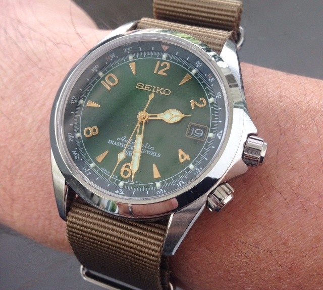 Seiko on a premium NATO strap from #cheapestnatostraps.com #seiko #natostrap #natoband #klocksnack #watchuseek