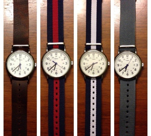 Timex Weekender on NATO straps from #cheapestnatostraps.com #timexweekender #timex #weekender #leathernatostrap #natostrap #natoband #klocksnack #watchuseek