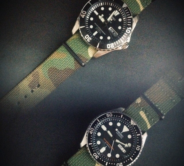 Seiko 5 and Seiko Diver on NATO straps from #cheapestnatostraps.com #seiko5 #seikodiver #seiko #diverswatch #natostrap #natoband #klocksnack #watchuseek
