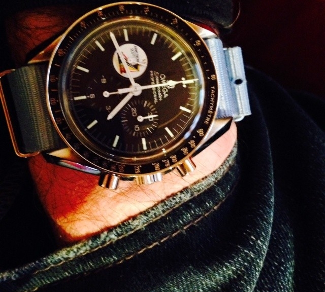 Omega Speedmaster on a NATO strap from #cheapestnatostraps.com #omegaspeedmaster #omega #speedmaster #speedytuesday #natostrap #natoband #klocksnack #watchuseek #watchband #watchstrap